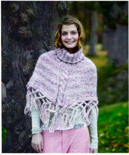  14505902 Poncho med snoning 